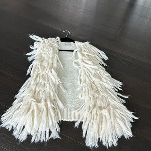 St. ROCHE for Intermix fringed alpaca sweater vest Size S